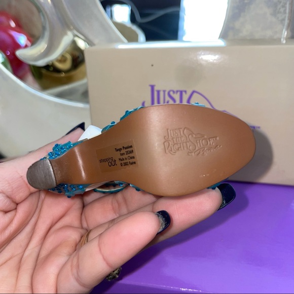 Just The Right Shoe By Raine Passion Teal - Picture 8 of 11